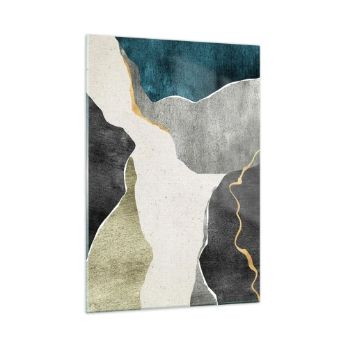 Üveg kép - Mozaik kompozíció aranyszállal - 50x70 cm