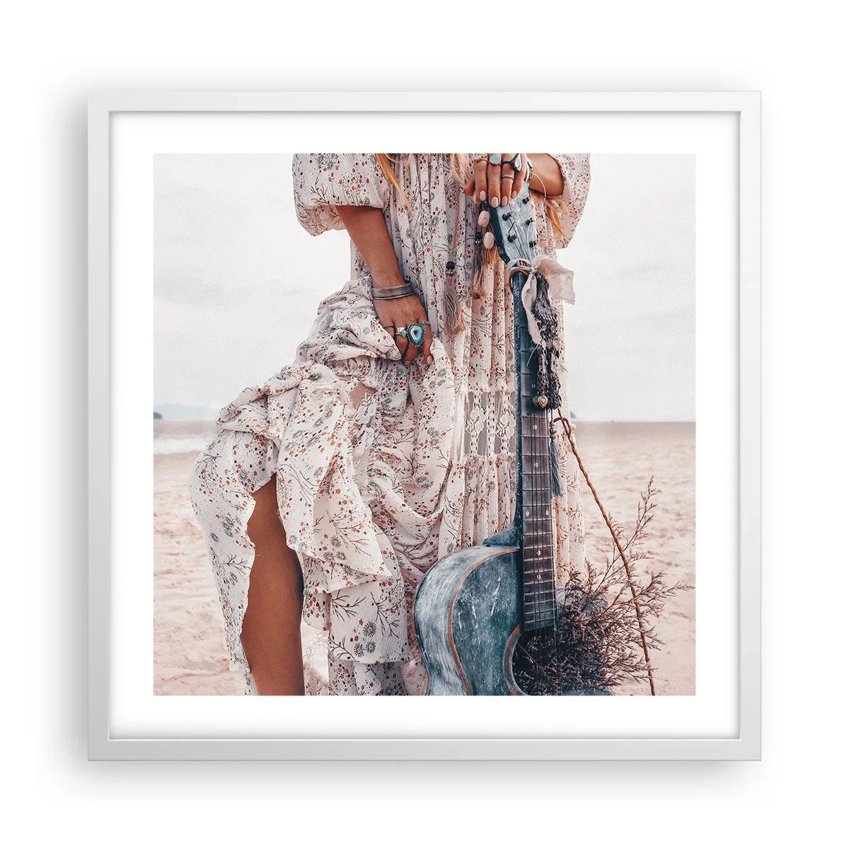 Poszter fekete keretben - Hippik az úton - 50x50 cm