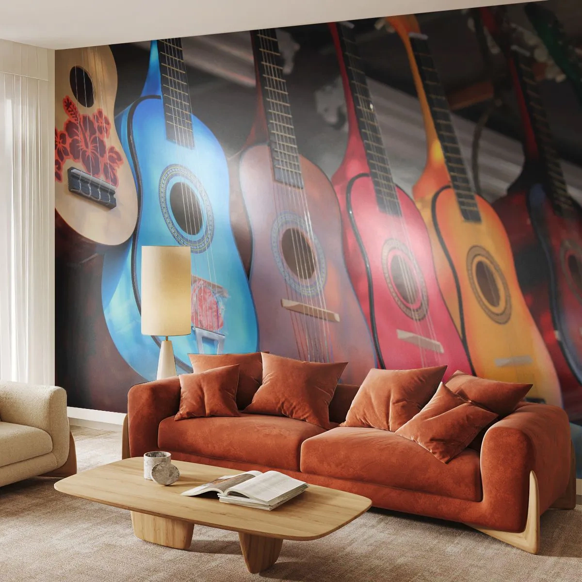 Fotótapéta Premium Sand - Latin hangulat - Zene, Gitár, Hangszer - 100x70 cm