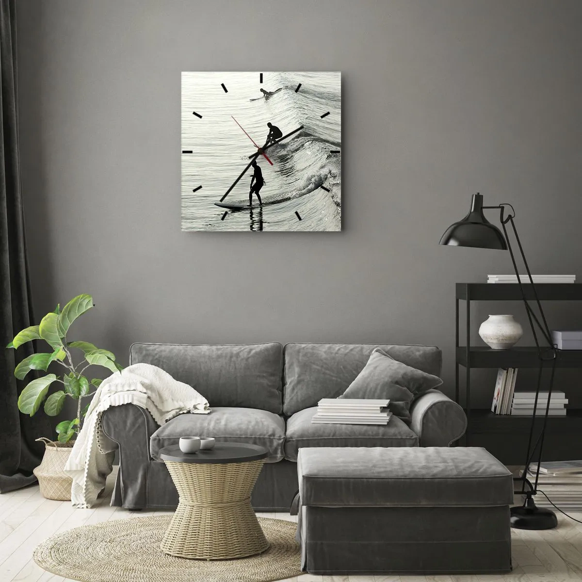 Falióra, Óra - A hullámmal találkozni - 40x40 cm