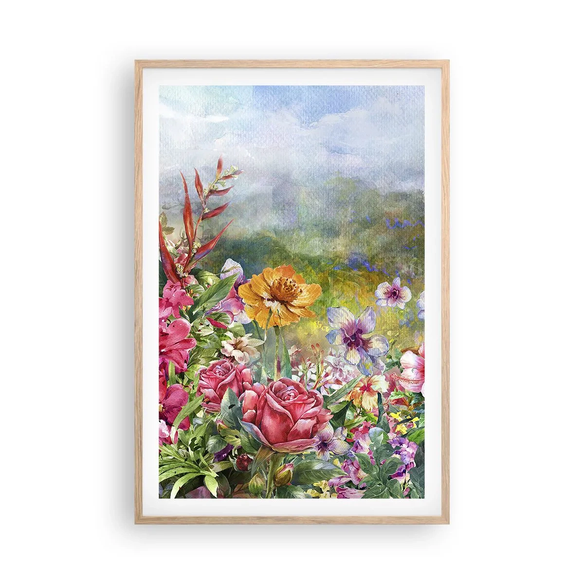 Poszter világos tölgy keretben - A kert, amelyik megőrült - 61x91 cm