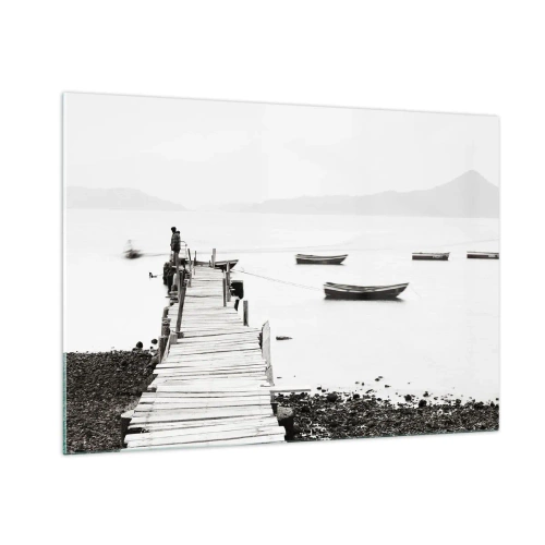 Üveg kép - Csendes és tiszta víz felett - 100x70 cm