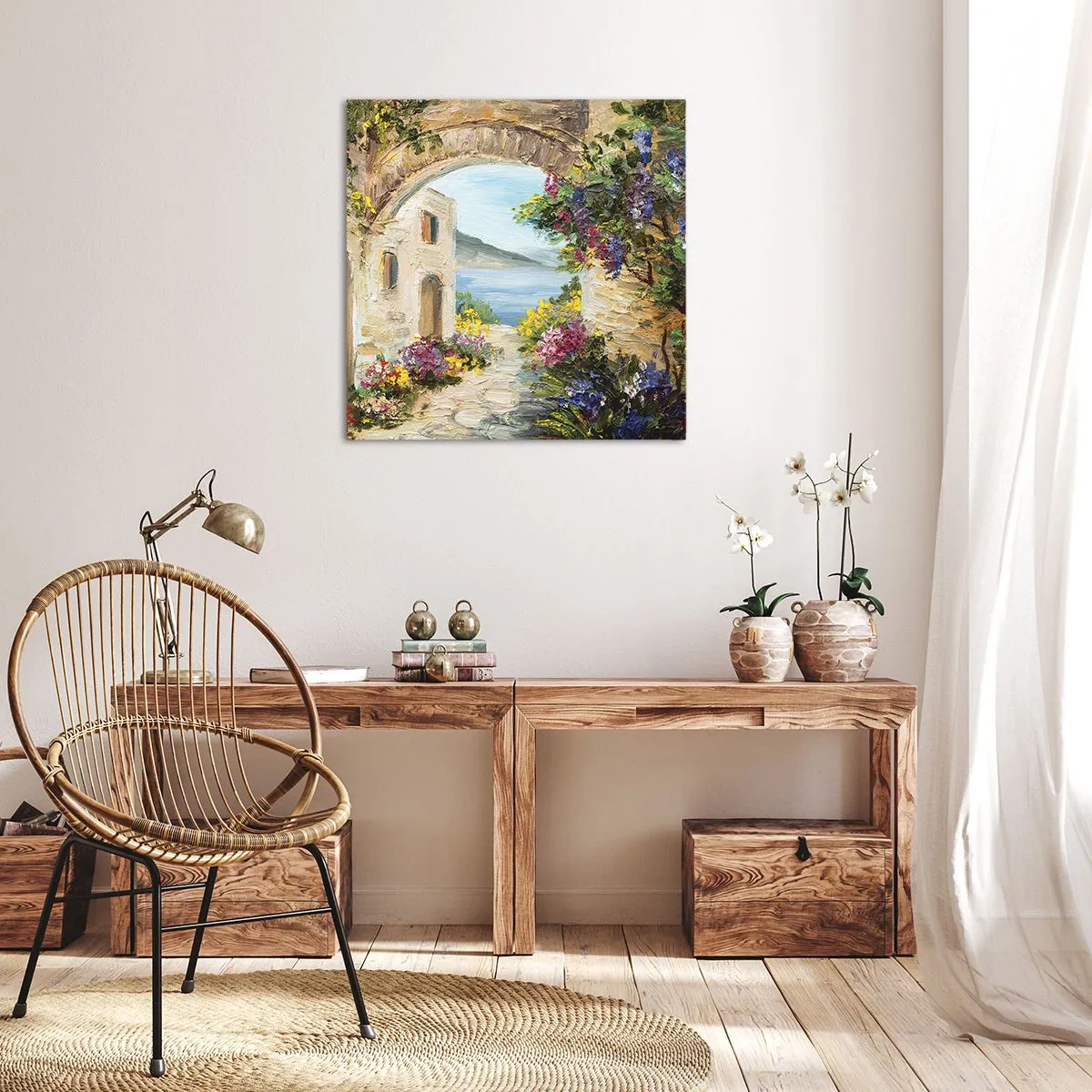 Vászonkép - Egy tengerparti vidék varázsa - 50x50 cm