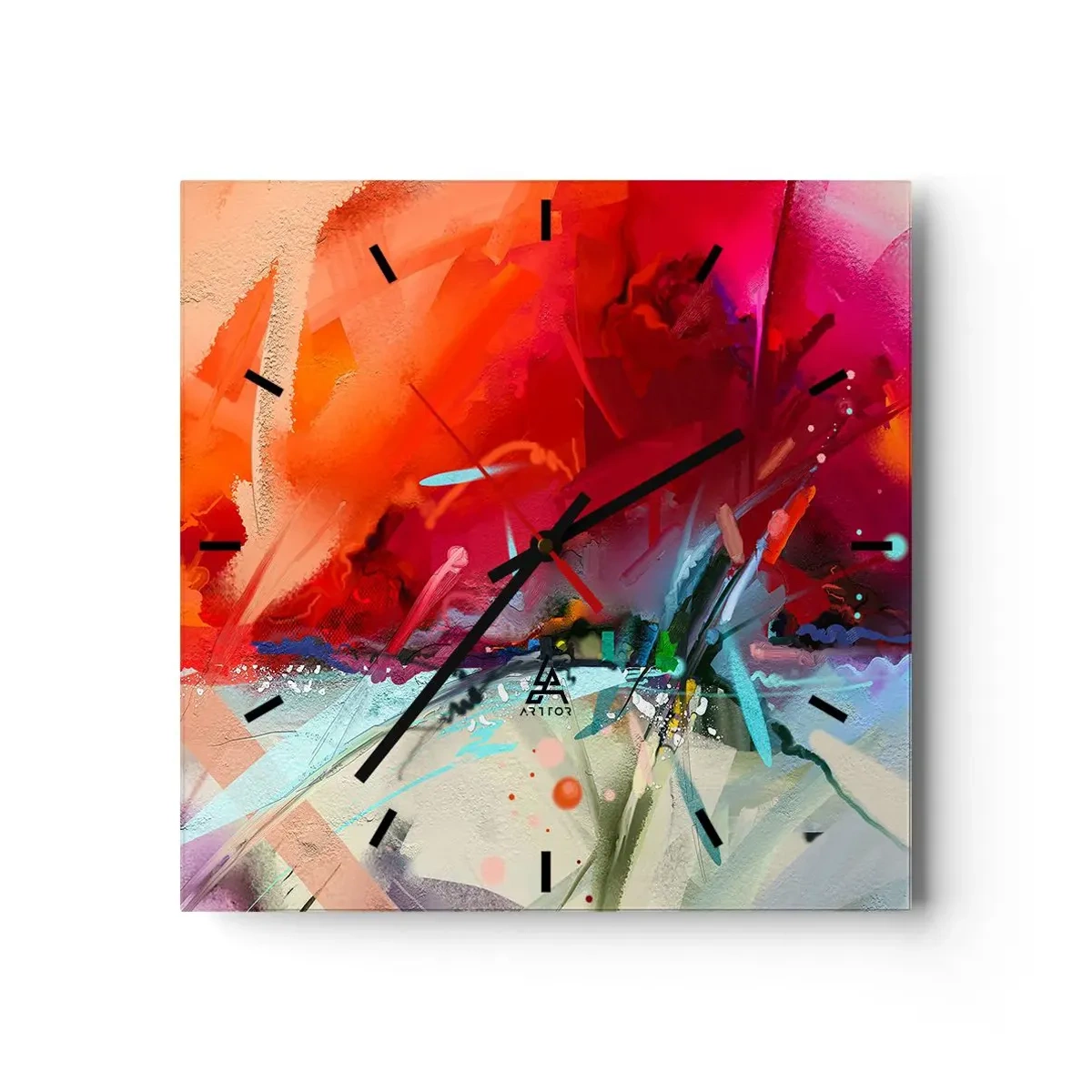 Falióra, Óra - Fények és színek robbanása - 30x30 cm