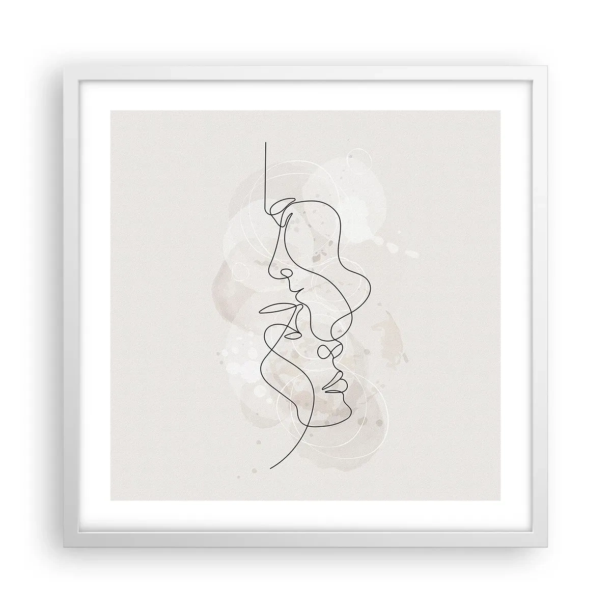 Poszter fekete keretben - Ölelésbe gabalyodva - 50x50 cm