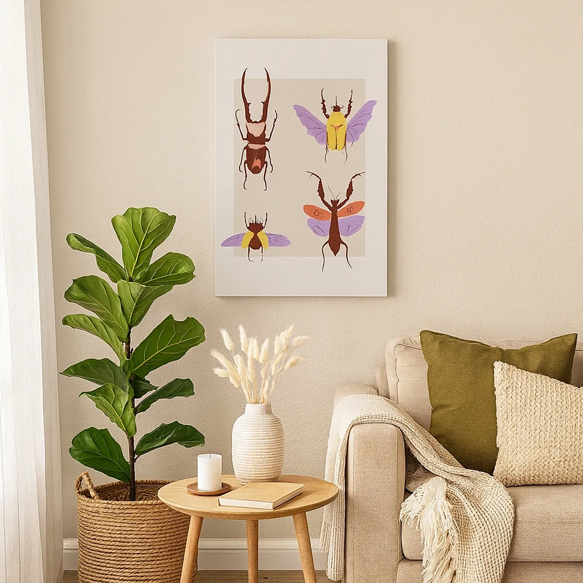 Vászonkép - A rovarok világa - 50x70 cm