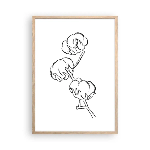 Poszter világos tölgy keretben - Pamut pehely - 50x70 cm