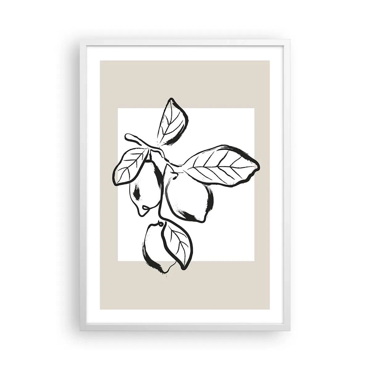 Poszter fekete keretben - Ahol a citrom érik... - 50x70 cm