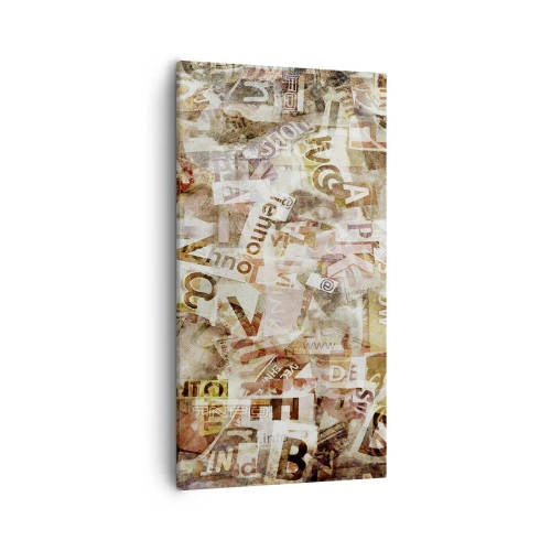 Vászonkép - Betűkkel egyesítem a fecsegést - 55x100 cm