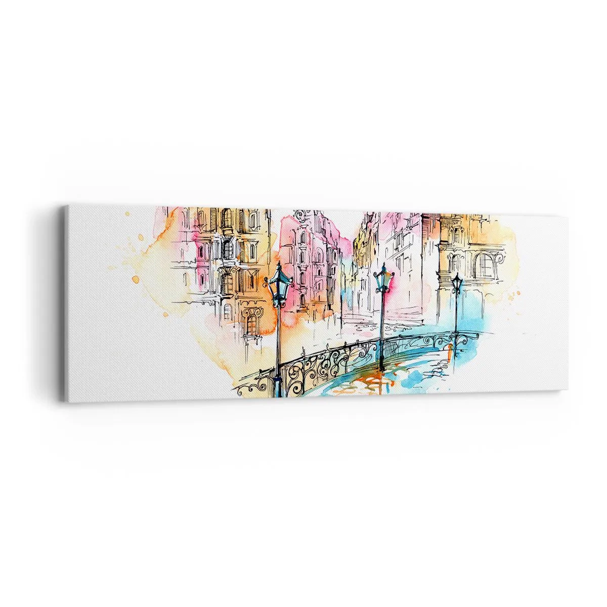Vászonkép - A város szíve - 90x30 cm