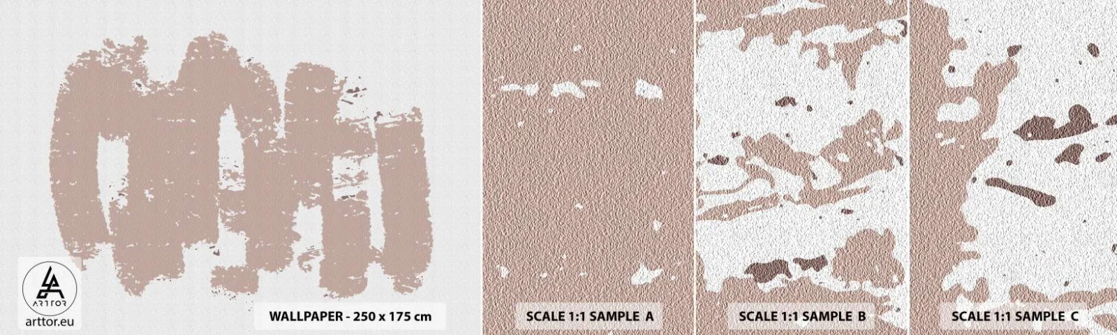Fotótapéta Minta Standard Eco - Absztrakció lágy rózsaszínben - Absztrakció, Üres, Minimalizmus - 100x30 cm