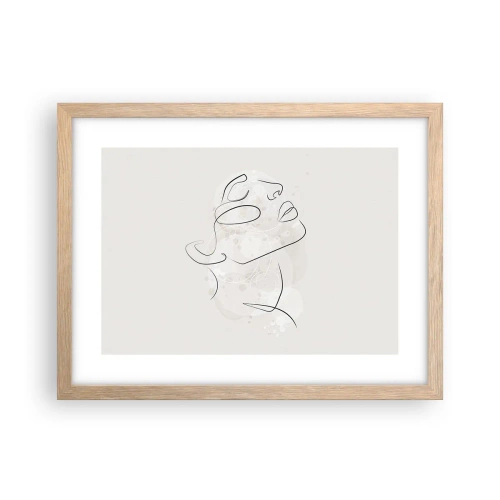 Poszter világos tölgy keretben - Egy álom körvonala - 40x30 cm