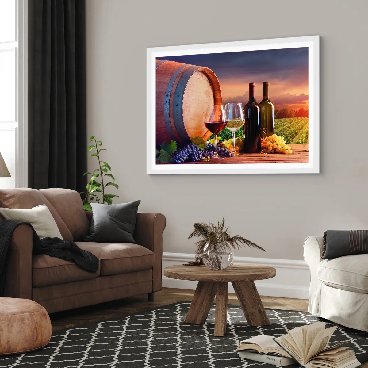 Poszter fekete keretben - Az életnek itt íze van - 91x61 cm