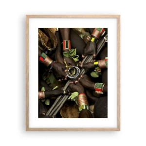 Poszter világos tölgy keretben - Együtt vagyunk - 40x50 cm