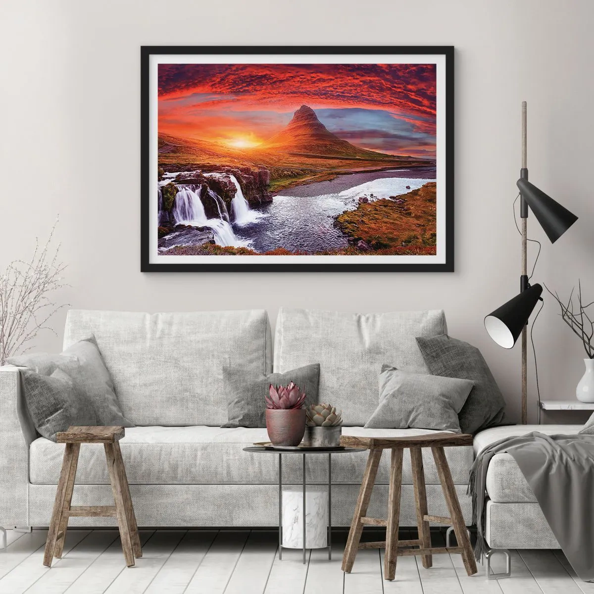 Poszter fehér keretben - Középfölde kilátása - 70x50 cm