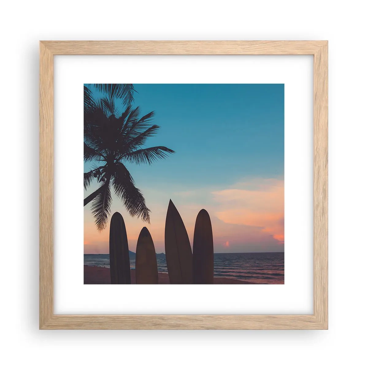 Poszter világos tölgy keretben - Holnap is móká lesz - 30x30 cm