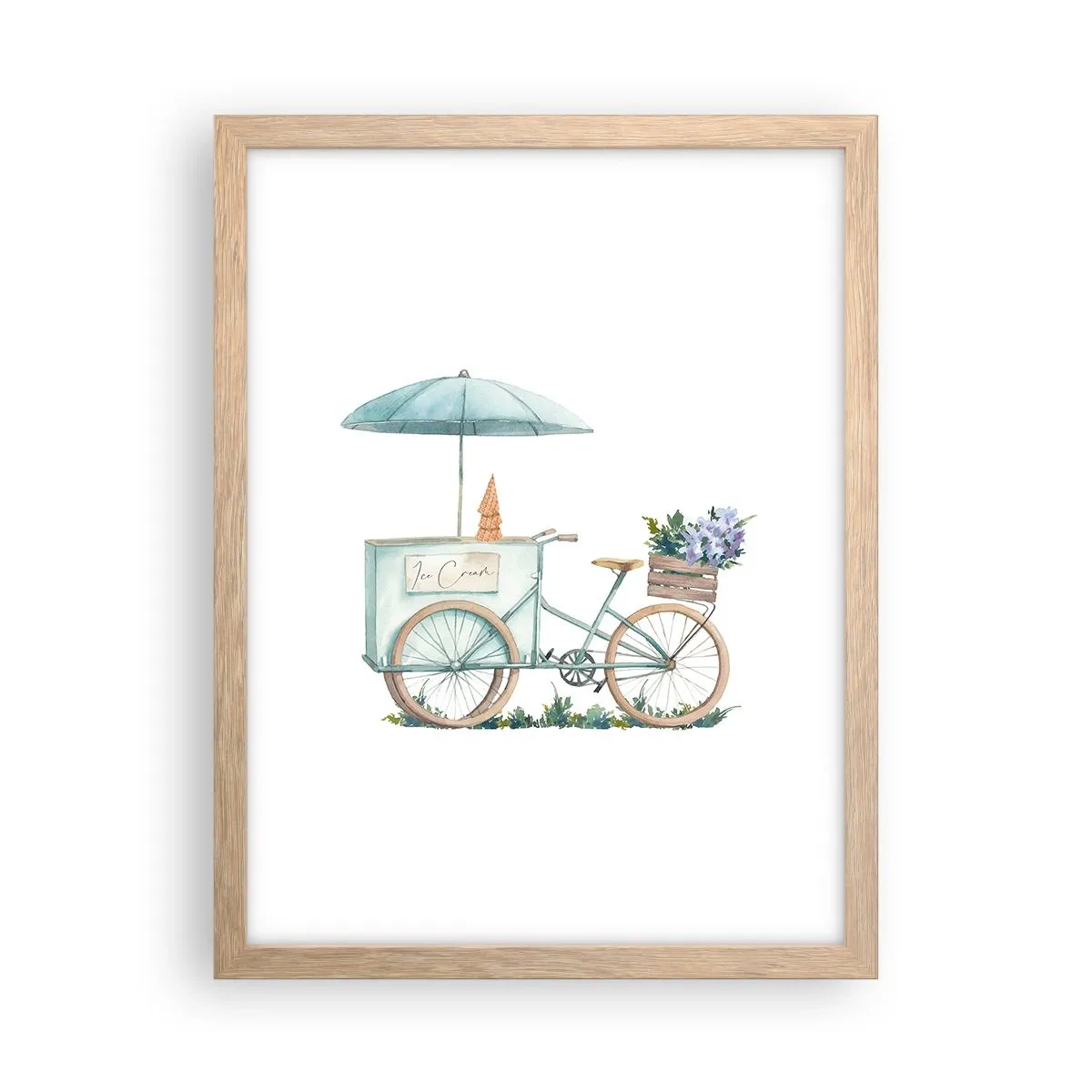 Poszter világos tölgy keretben - A nyár édes emléke - 30x40 cm