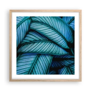 Poszter világos tölgy keretben - Életvonalak - 50x50 cm