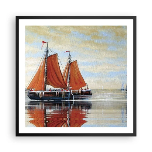 Poszter fehér keretben - Hé, vitorla, tengerész… - 60x60 cm