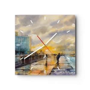 Falióra, Óra - Élet a parton - 40x40 cm