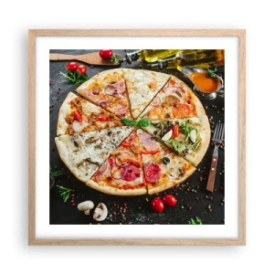 Poszter világos tölgy keretben - Ízek palettája - 50x50 cm