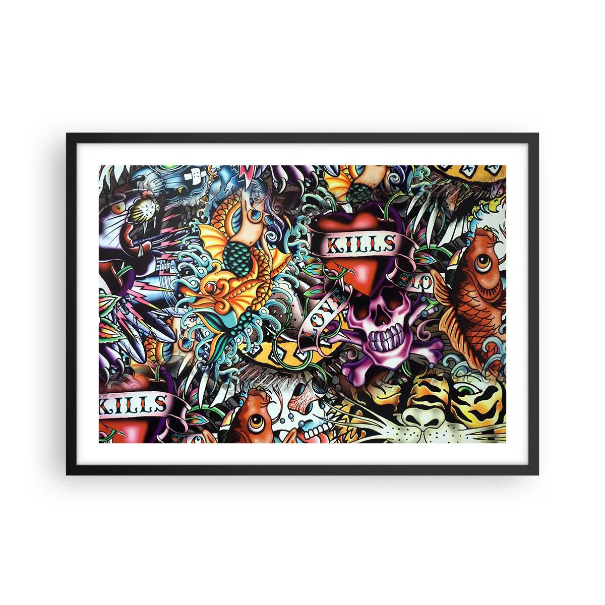 Poszter fehér keretben - A tetováló művész álma - 70x50 cm