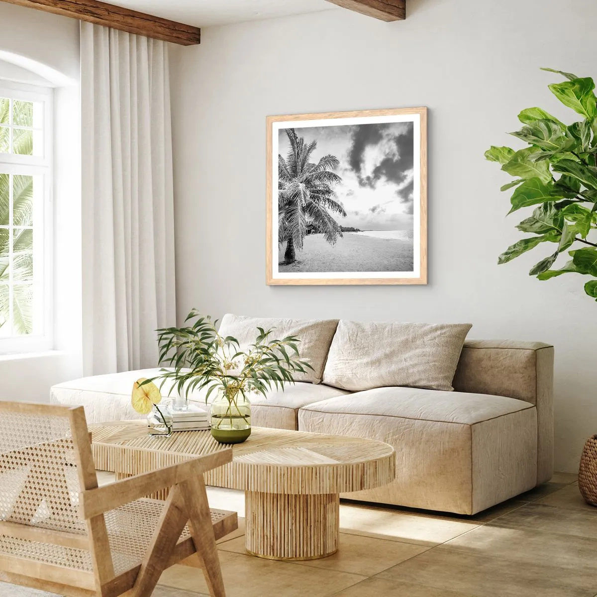 Poszter világos tölgy keretben - Amikor a magányra vágysz... - 40x40 cm