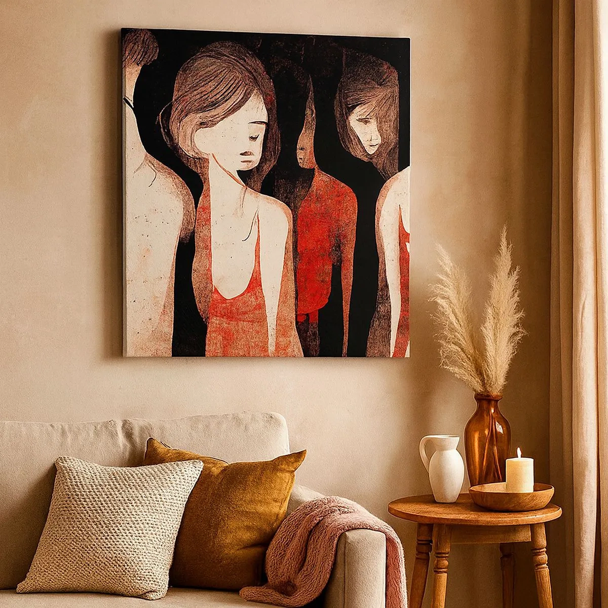 Vászonkép - A sötétség madonnái - 30x30 cm