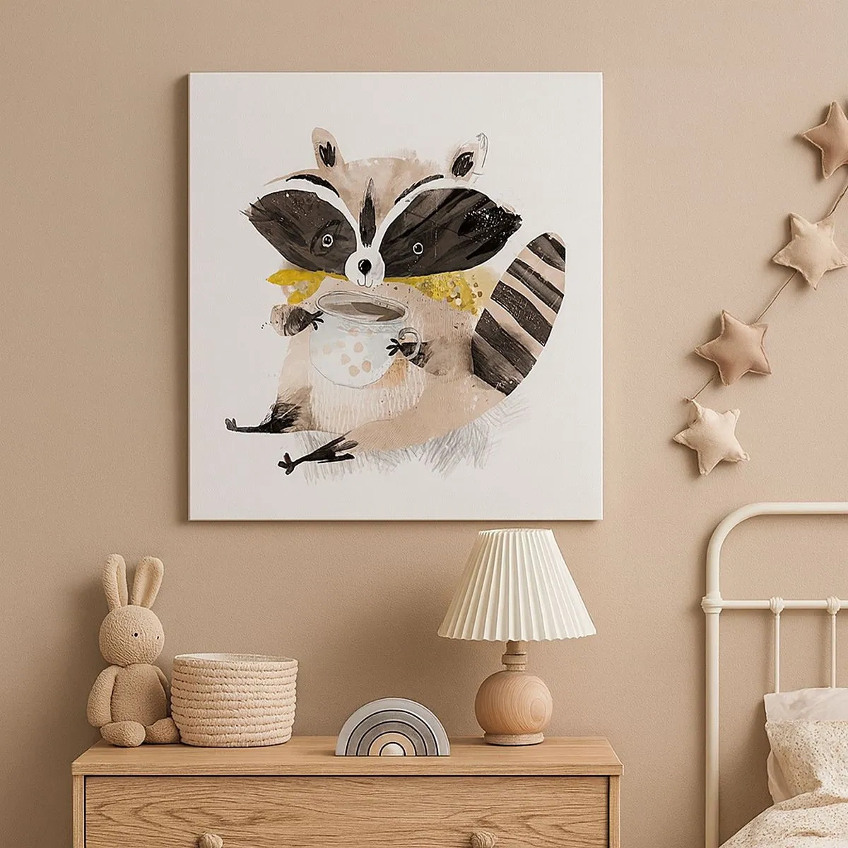 Vászonkép - A barátom a mosómedve - 30x30 cm