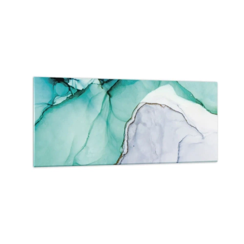 Üveg kép - Tanulmány türkizben - 120x50 cm