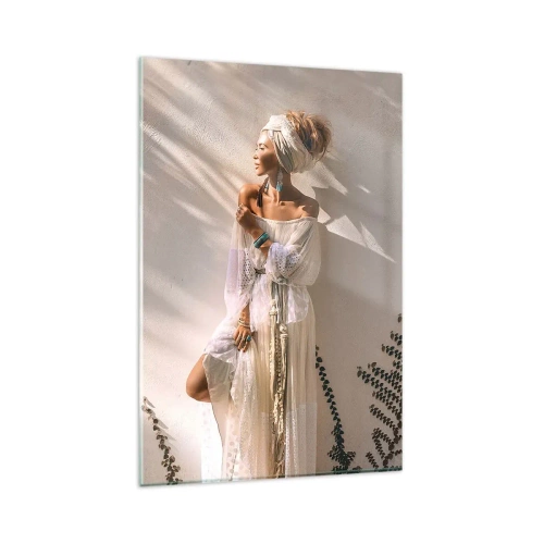 Üveg kép - A nap és a lány - 80x120 cm