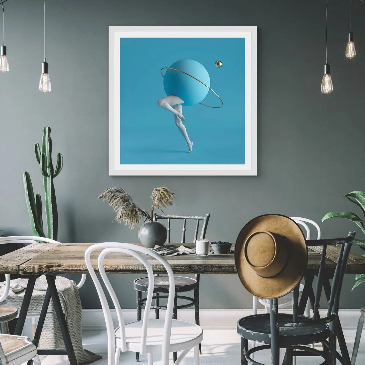 Poszter fekete keretben - És a bolygók megbolondulnak - 50x50 cm