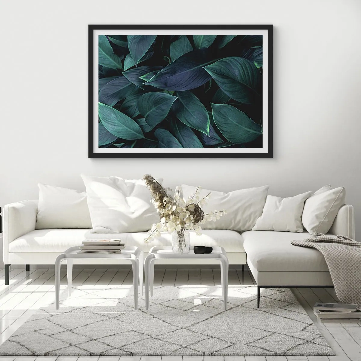 Poszter fehér keretben - Maga a zöldellő növényzet - 70x50 cm