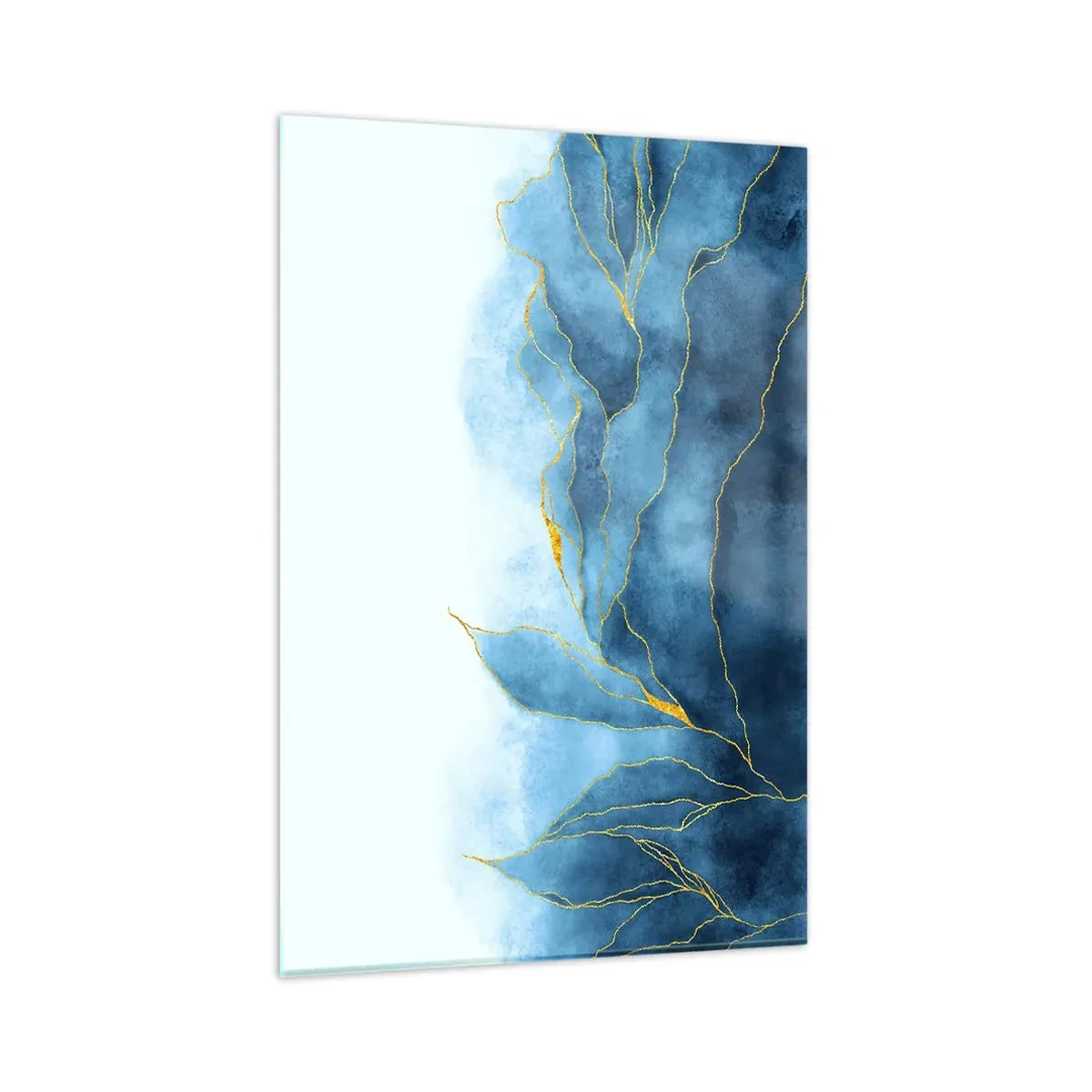 Üveg kép - Kék aranyban - 80x120 cm