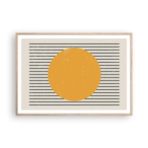 Poszter világos tölgy keretben - Az egyszerűség ereje - 100x70 cm