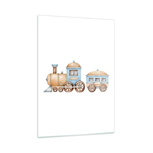 Üveg kép - Az állomáson állva... - 50x70 cm