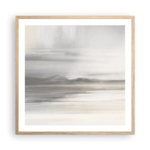 Poszter világos tölgy keretben - Gondolkodó távolság - 60x60 cm