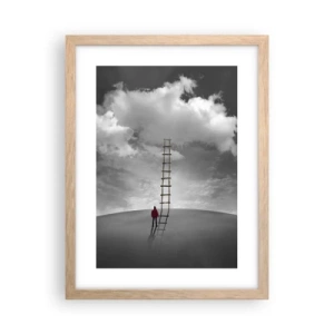 Poszter világos tölgy keretben - Minden lehetséges - 30x40 cm