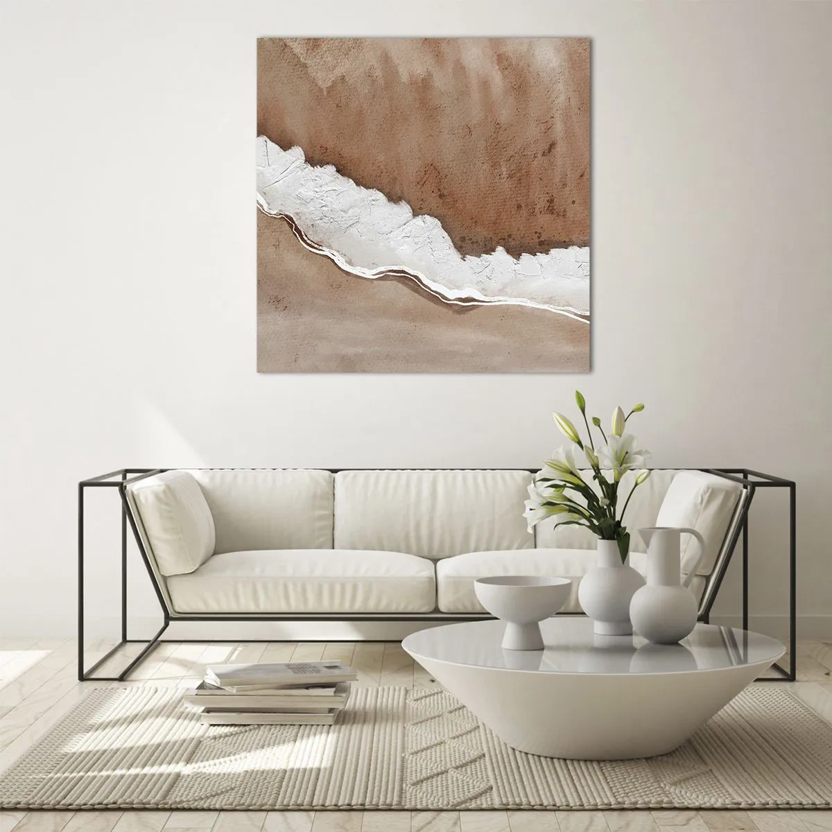 Üveg kép - A föld színeiben - 30x30 cm