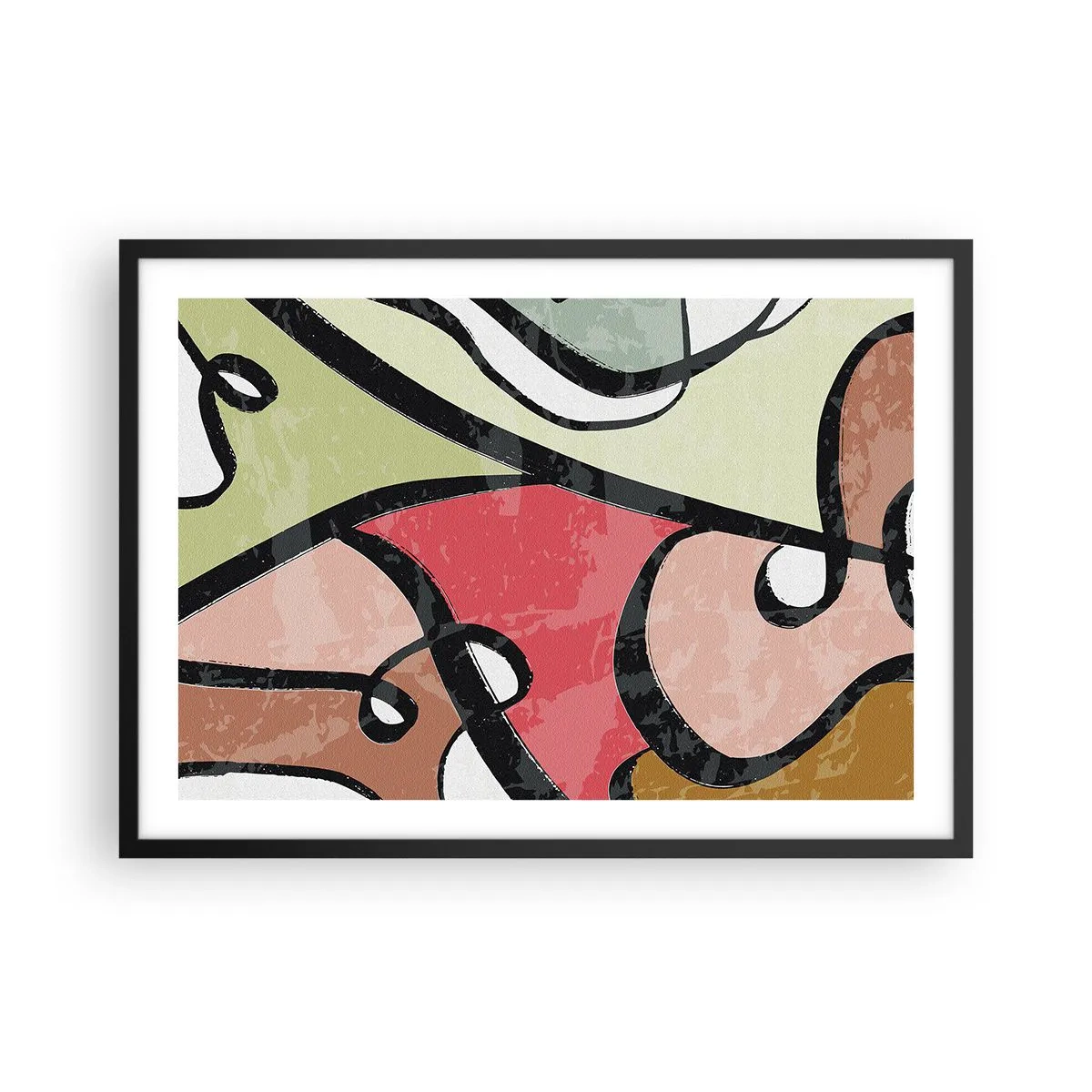 Poszter fehér keretben - Pirouettek a színek között - 70x50 cm