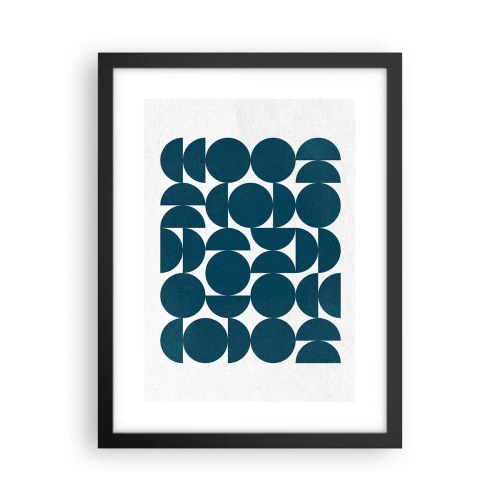 Poszter fehér keretben - Körök és félkörök - 30x40 cm