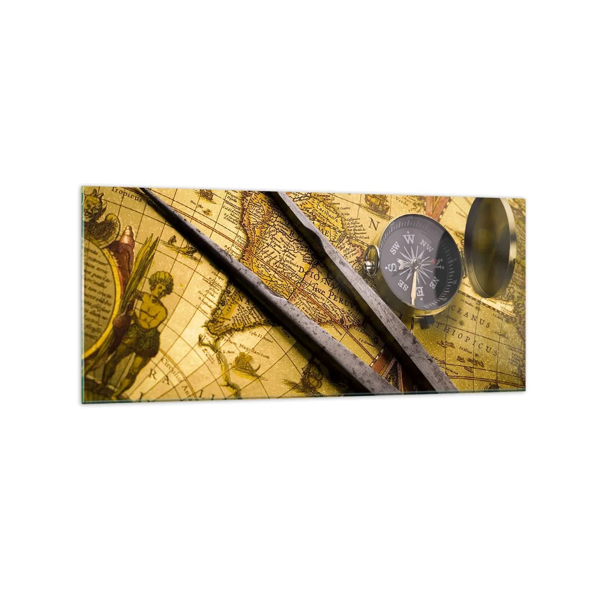 Üveg kép - Hol vannak ezek a kincsek? - 120x50 cm