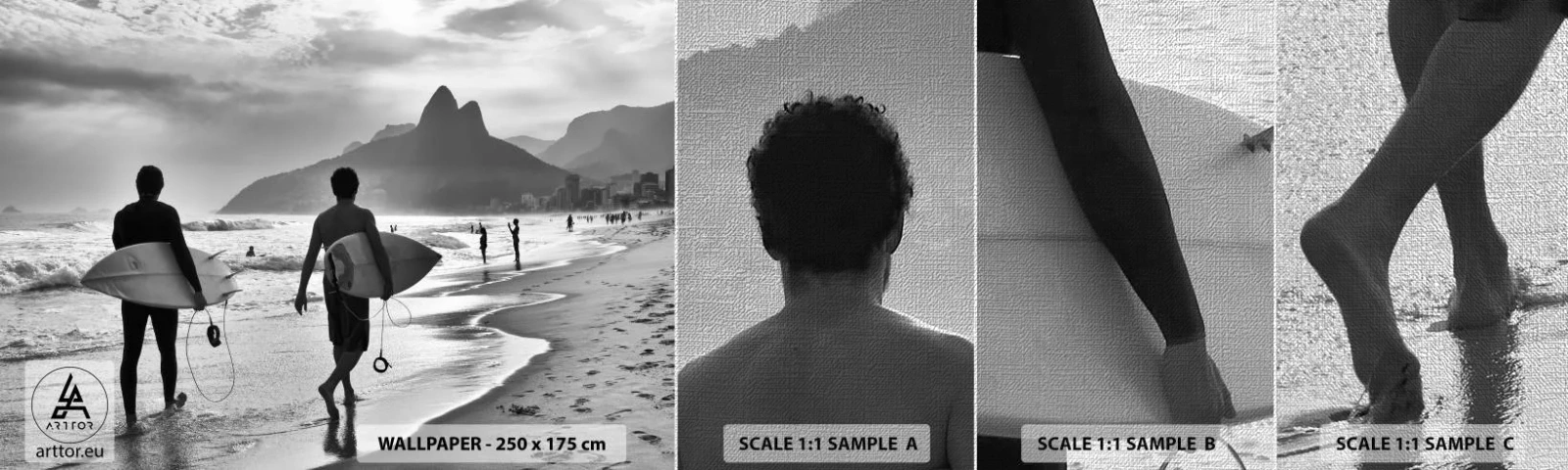 Fotótapéta Minta Premium Canvas - Egyhullámú szamba - Szörfös, Brazília, Tenger - 100x30 cm