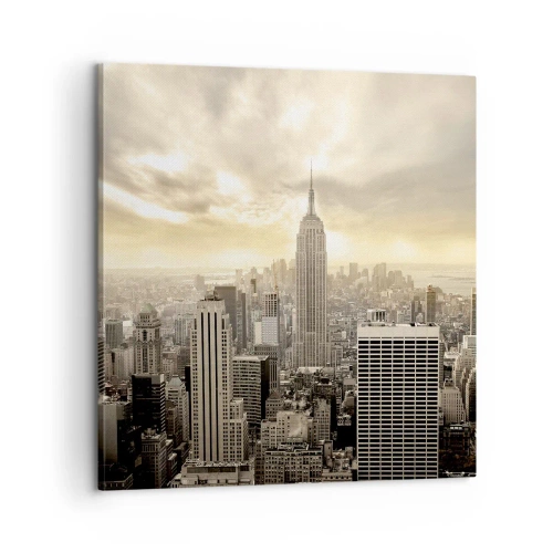 Vászonkép - Szürkéből szőtt New York - 60x60 cm