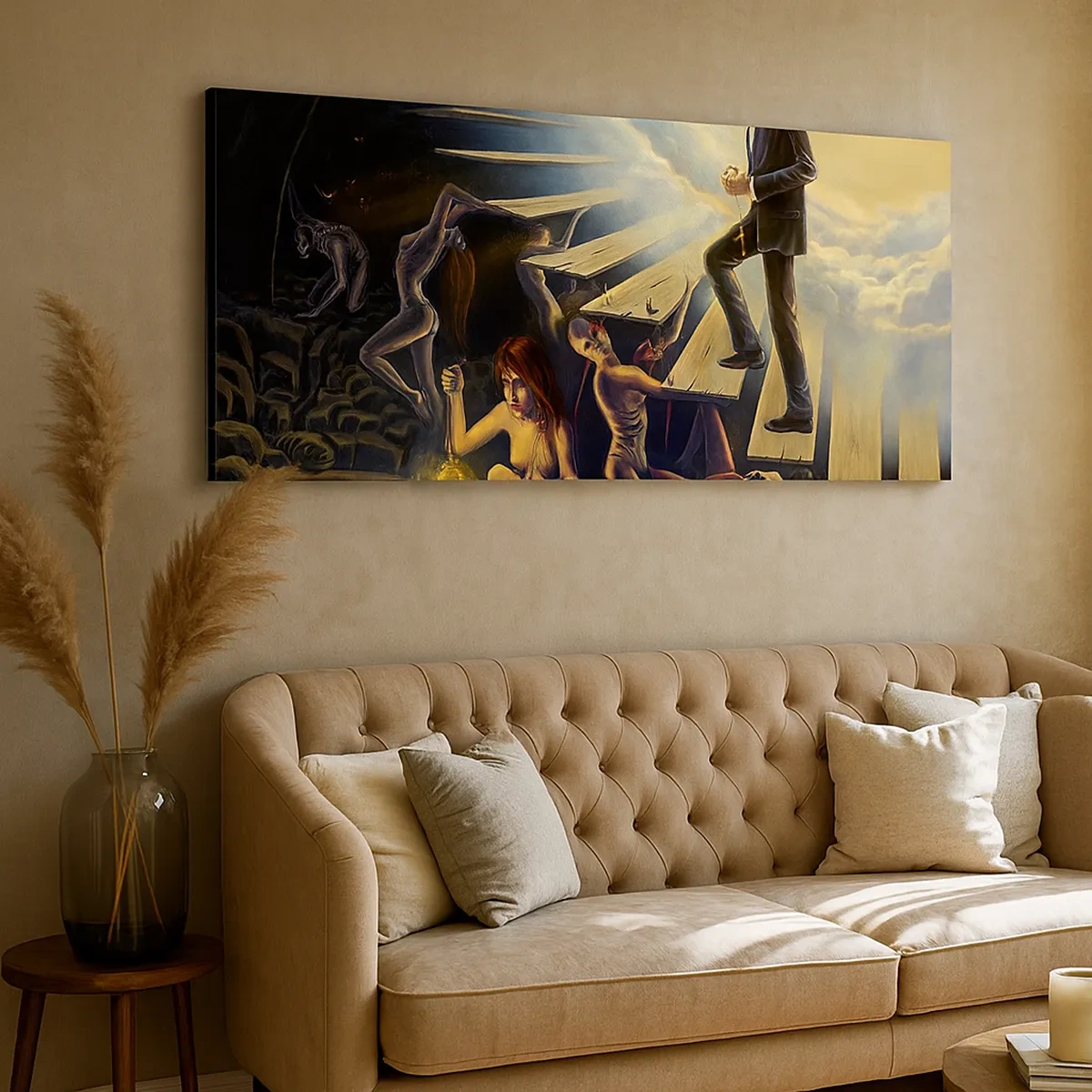 Vászonkép - Dante-i utazás a fény felé - 30x30 cm