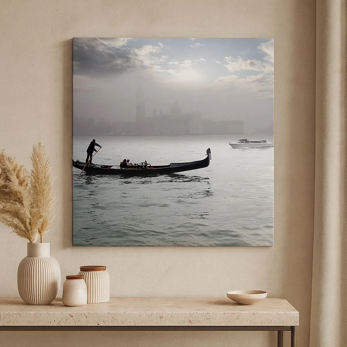 Vászonkép - Egy mesés város vízből és ködből - 30x30 cm