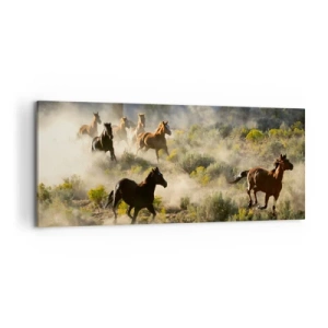 Vászonkép - Rivalizálás – szabadság, vagy férfierő? - 120x50 cm