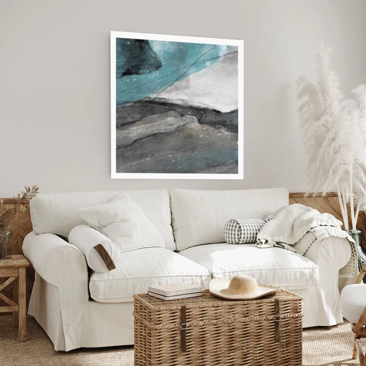 Poszter - Absztrakció: sziklák és jég - 40x40 cm