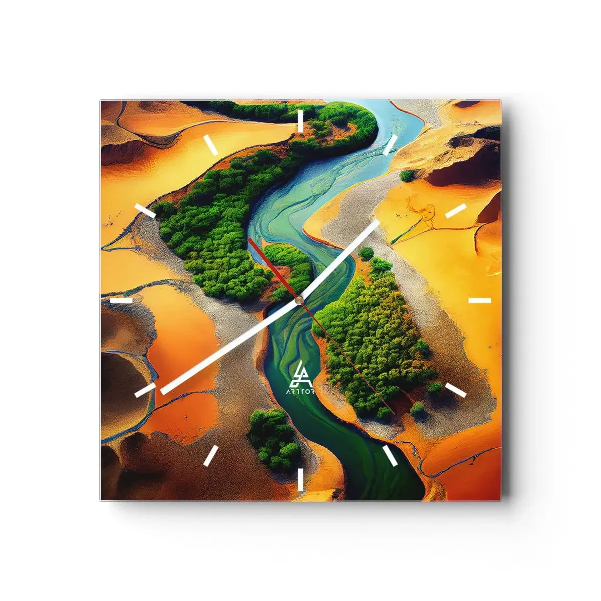 Falióra, Óra - Életetadó folyó - 40x40 cm