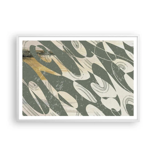 Poszter fekete keretben - Ritmikus absztrakció - 100x70 cm